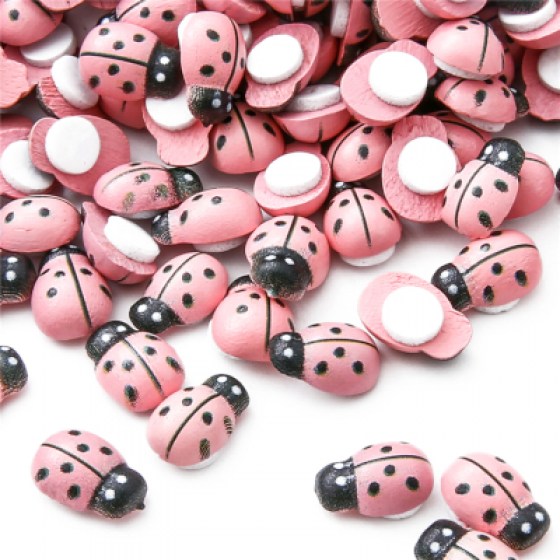 Dekorativne samoljepljive bubamarice 9x13mm roze