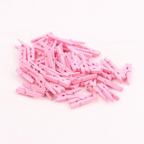 Drvene kvačice roze 25mm