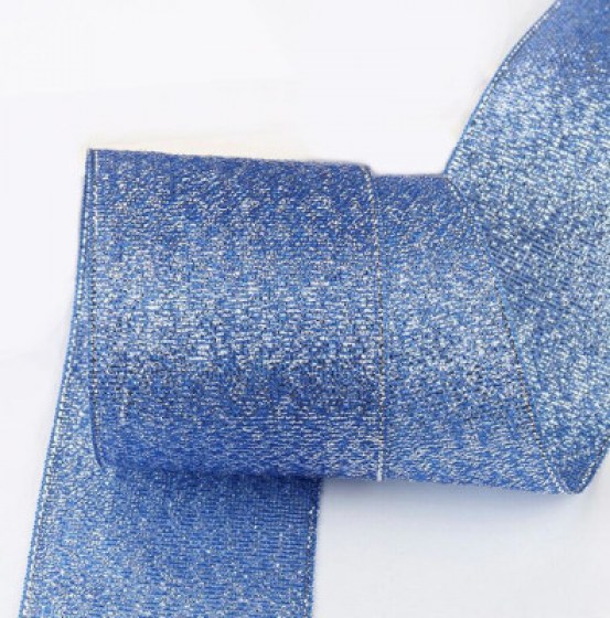 Organza traka glitter kraljevsko plava
