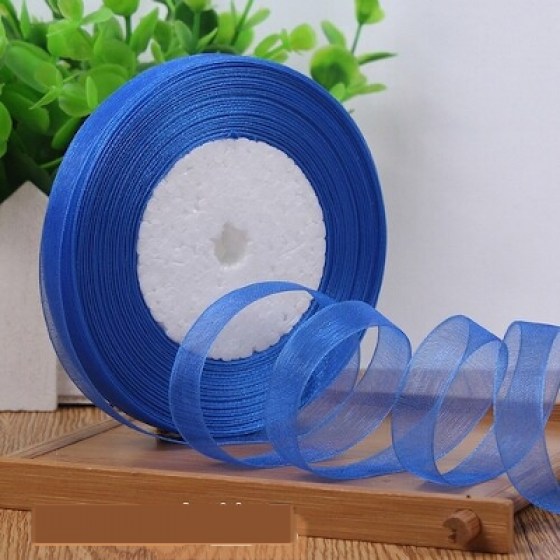 Organza traka kraljevsko plava 12mm