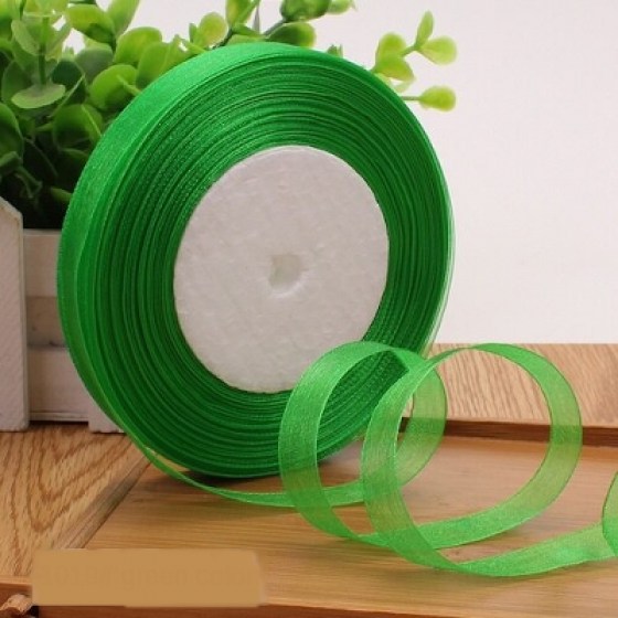 Organza traka zelena 12mm