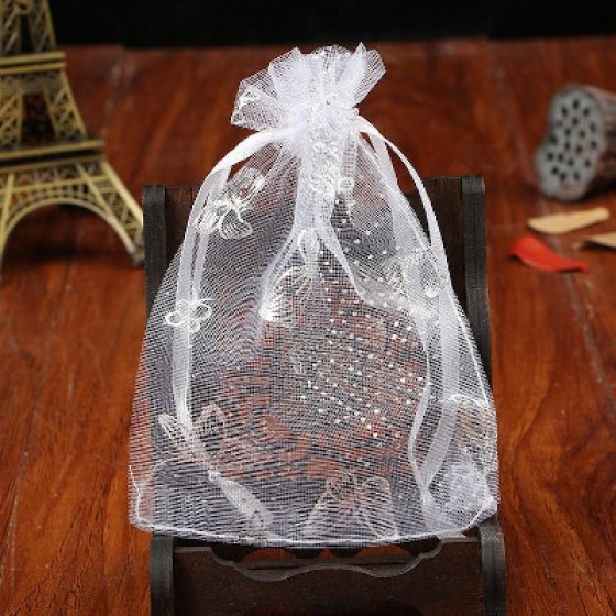 Organza vrećice 9x12cm bijele