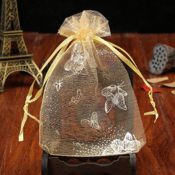 Organza vrećice 9x12cm zlatne