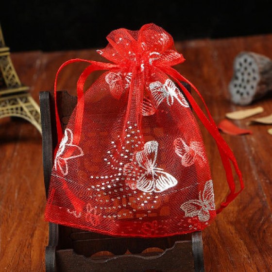Organza vrećice 9x12cm crvene