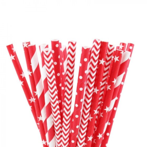 Papirnate slamke crvene MIX