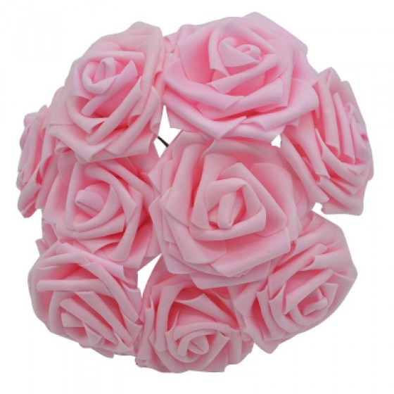 Pjenaste ružice svijetlo roze 8cm