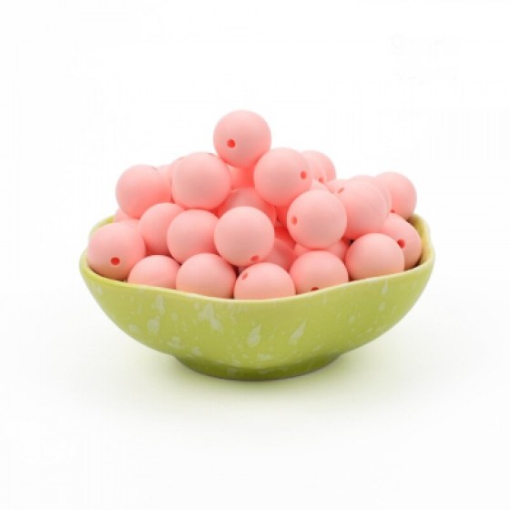 Silikonske perlice roze 12mm