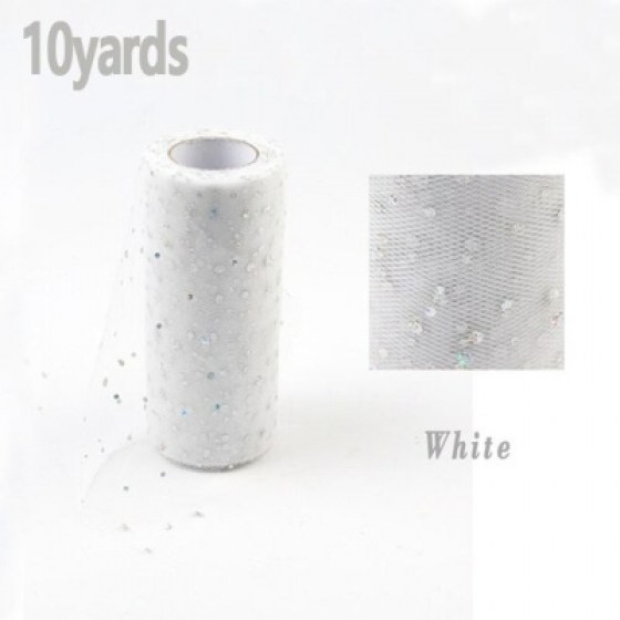 Dekorativni til glitter bijeli