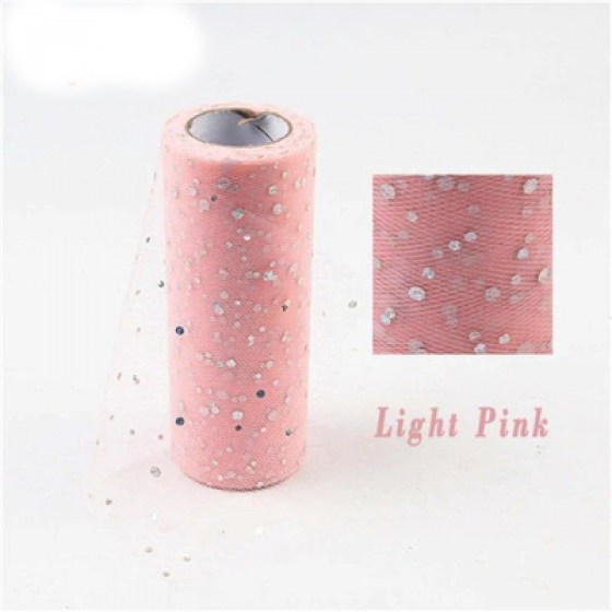 Dekorativni til glitter svijetlo rozi