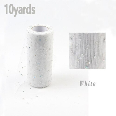 Dekorativni til glitter bijeli